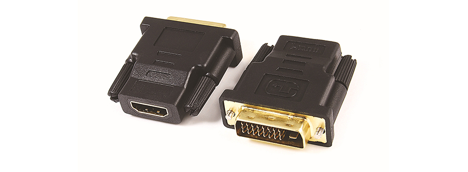  DVI连接器DVI转接头 DVI(24+1)公/HDMI A母DVI转换头 高频转接