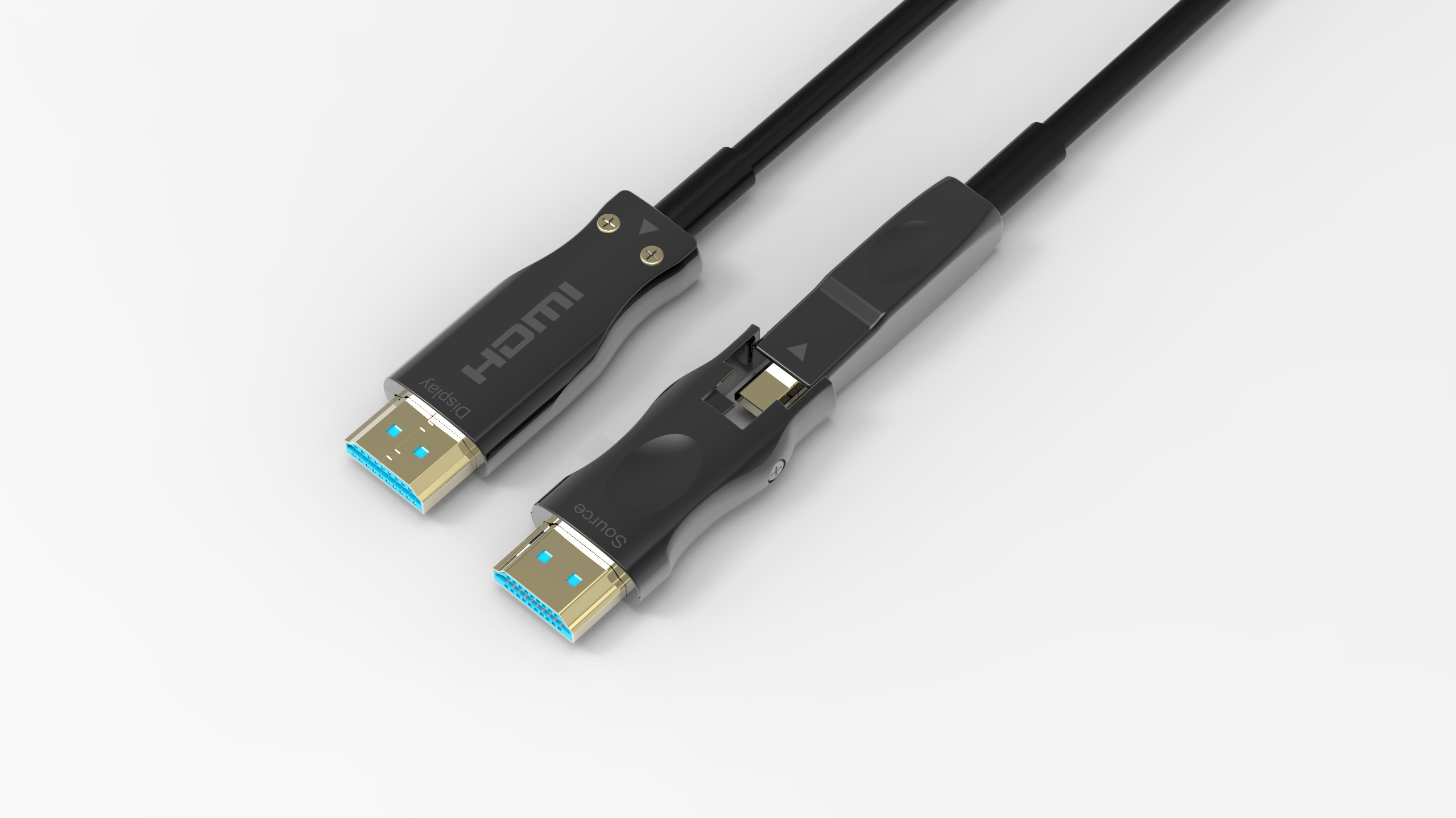 HDMI 可拆式自锁连接光纤线4K高清线
