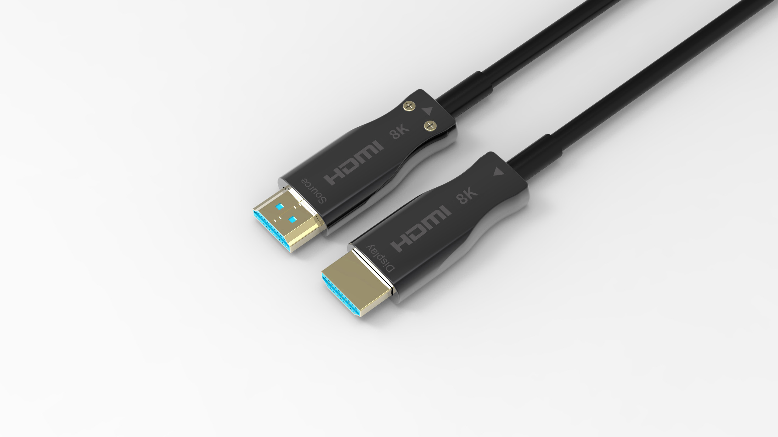 HDMI  AOC 8K光纤线 黑色外壳 蓝芯