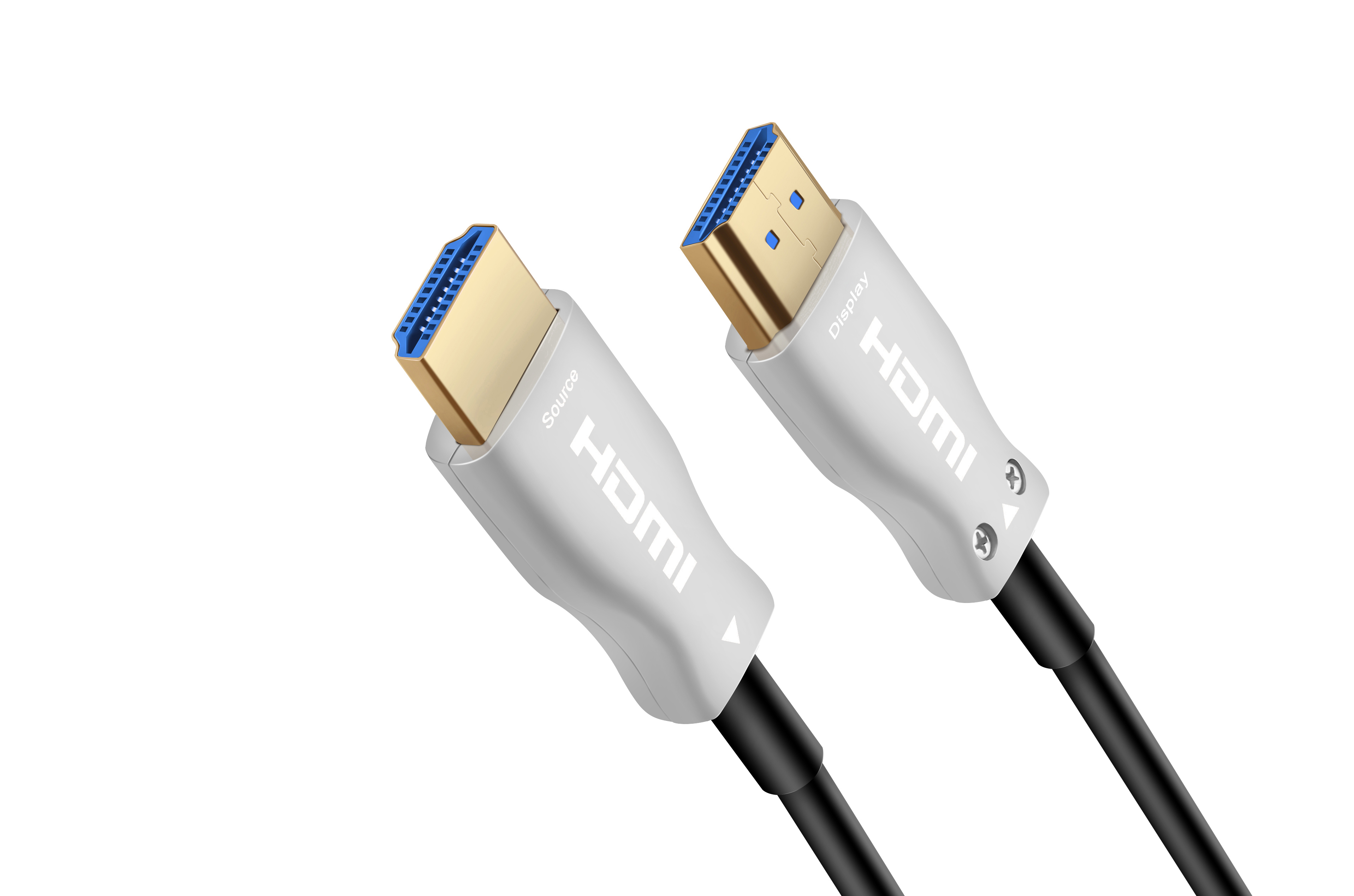 HDMI2.0 4K HD optical fiber line silver blue core