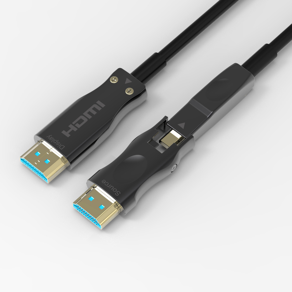 Hdmi2.0 detachable self-locking optical fiber cable 4K HD cable